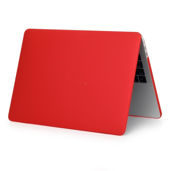 Laptop Matte Style Protective Case For MacBook Air 13.6 2025 / 2023 / 2022(Red)