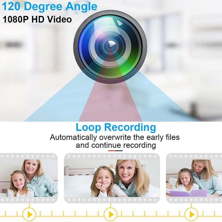 HD 1080P Infrared Night Vision Surveillance Monitor Camera(Black)