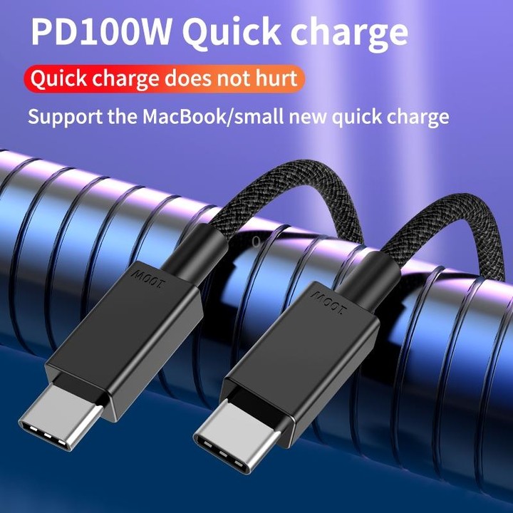 100W USB-C / Type-C to USB-C / Type-C Fast Charging Data Cable, Length:0.5m(Black)