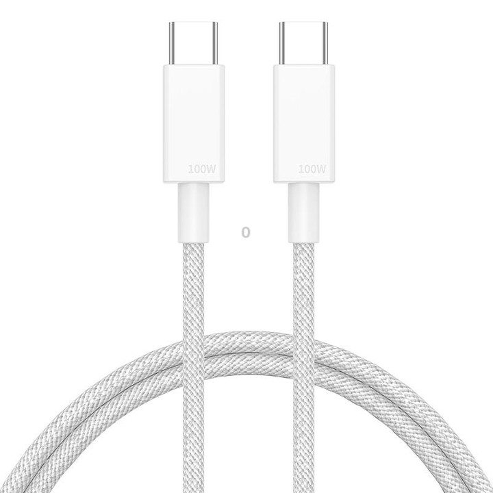 100W USB-C / Type-C to USB-C / Type-C Fast Charging Data Cable, Length:1m(White)