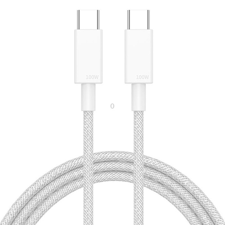 100W USB-C / Type-C to USB-C / Type-C Fast Charging Data Cable, Length:2m(White)