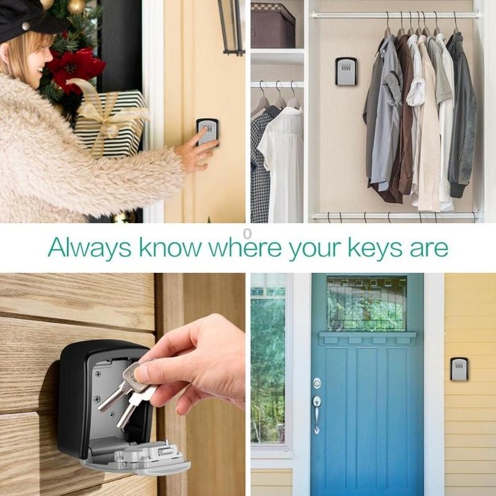 G9 4-digit Password Aluminum Alloy Key Storage Box(Silver)