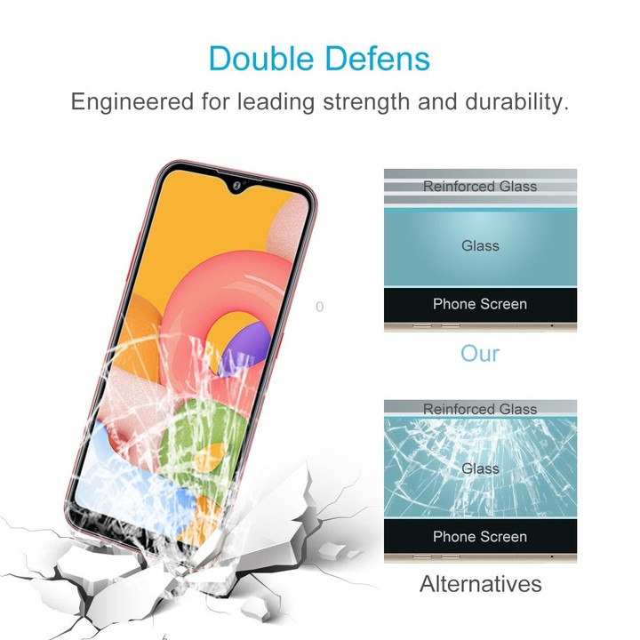 For Galaxy A01 10 PCS 0.26mm 9H 2.5D Explosion-proof Non-full Screen Tempered Glass Film