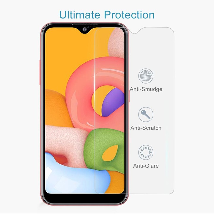 For Galaxy A01 10 PCS 0.26mm 9H 2.5D Explosion-proof Non-full Screen Tempered Glass Film