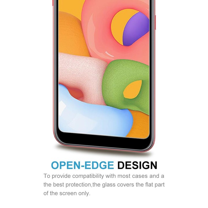 For Galaxy A01 10 PCS 0.26mm 9H 2.5D Explosion-proof Non-full Screen Tempered Glass Film
