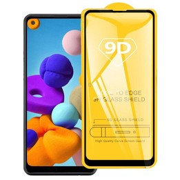 For Galaxy A21 9D Full Glue Full Screen Tempered Glass Film
