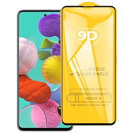 For Galaxy A51 9D Full Glue Full Screen Tempered Glass Film