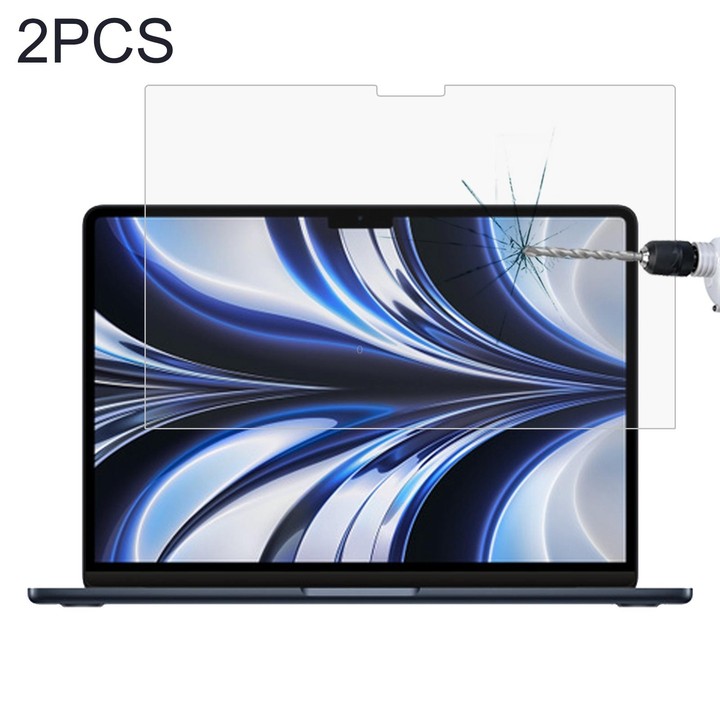 2 PCS 9H Explosion-proof Tempered Glass Film For MacBook Air 13.6 inch A2681 2022 / Air 13.6 M5 2026