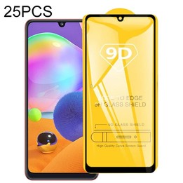For Samsung Galaxy A31 25 PCS 9D Full Glue Full Screen Tempered Glass Film