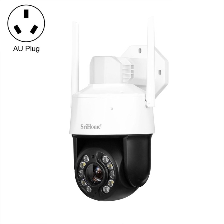 SriHome SH041 5.0MP 20X Optical Zoom 2.4G/5G WiFi IP66 Waterproof AI Auto Tracking H.265 Video Surveillance, Plug Type:AU Plug(W
