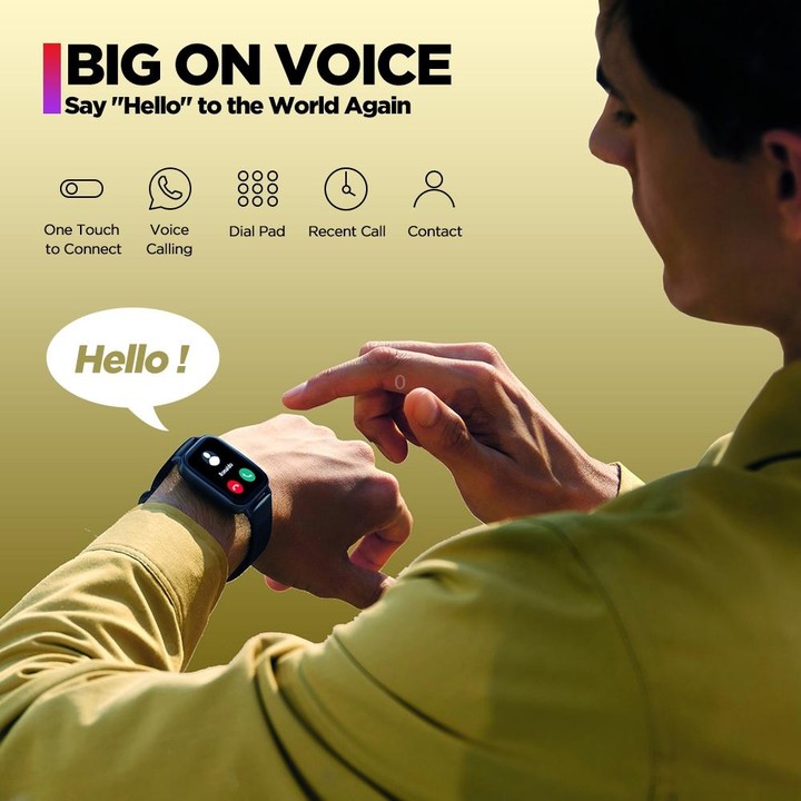 Zeblaze Btalk 1.86 inch Large Color Display Voice Calling Health and Fitness Smart Watch(Black)