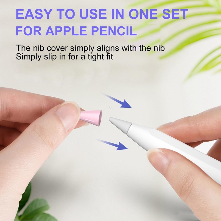 8 PCS / Set Fiber Texture Nib Protector For Apple Pencil(Pink)