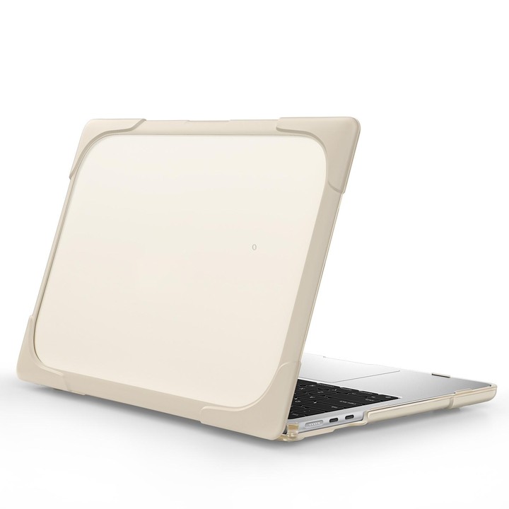 For MacBook Air 13.6 inch A2681 2022 / M3 2024 A3113 / M4 2025 A3240 TPU + PC Two-color Anti-fall Laptop Protective Case(Khaki)