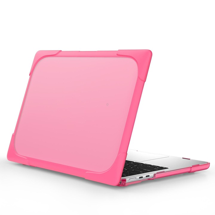 For MacBook Air 13.6 inch A2681 2022 / M3 2024 A3113 / M4 2025 A3240 TPU + PC Two-color Anti-fall Laptop Protective Case(Rose Re