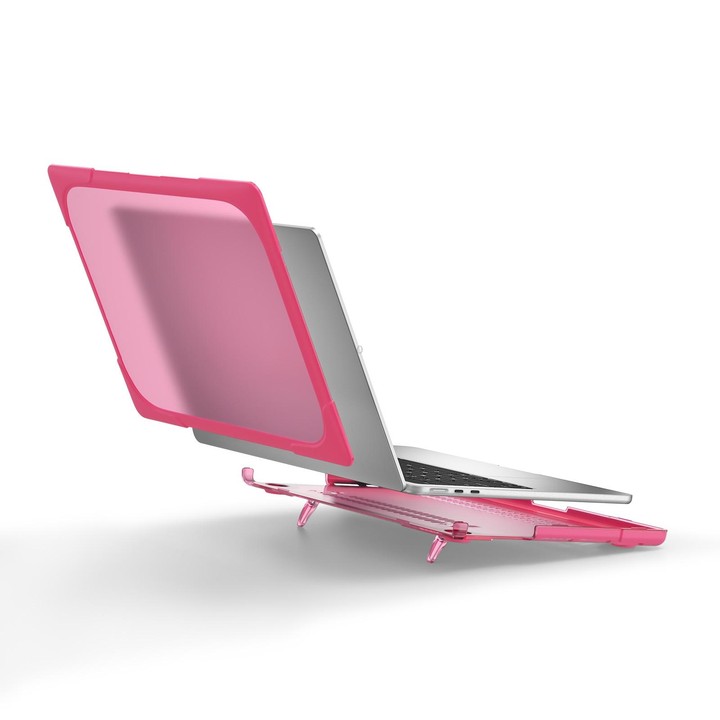 For MacBook Air 13.6 inch A2681 2022 / M3 2024 A3113 / M4 2025 A3240 TPU + PC Two-color Anti-fall Laptop Protective Case(Rose Re