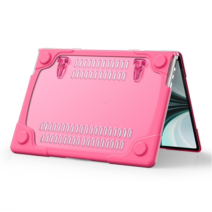 For MacBook Air 13.6 inch A2681 2022 / M3 2024 A3113 / M4 2025 A3240 TPU + PC Two-color Anti-fall Laptop Protective Case(Rose Re