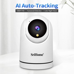 SriHome SH042 2.0MP 1080P HD AI WiFi Pan-tilt Surveillance Camera(US Plug)