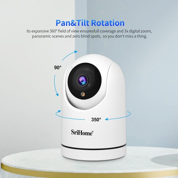 SriHome SH042 2.0MP 1080P HD AI WiFi Pan-tilt Surveillance Camera(UK Plug)
