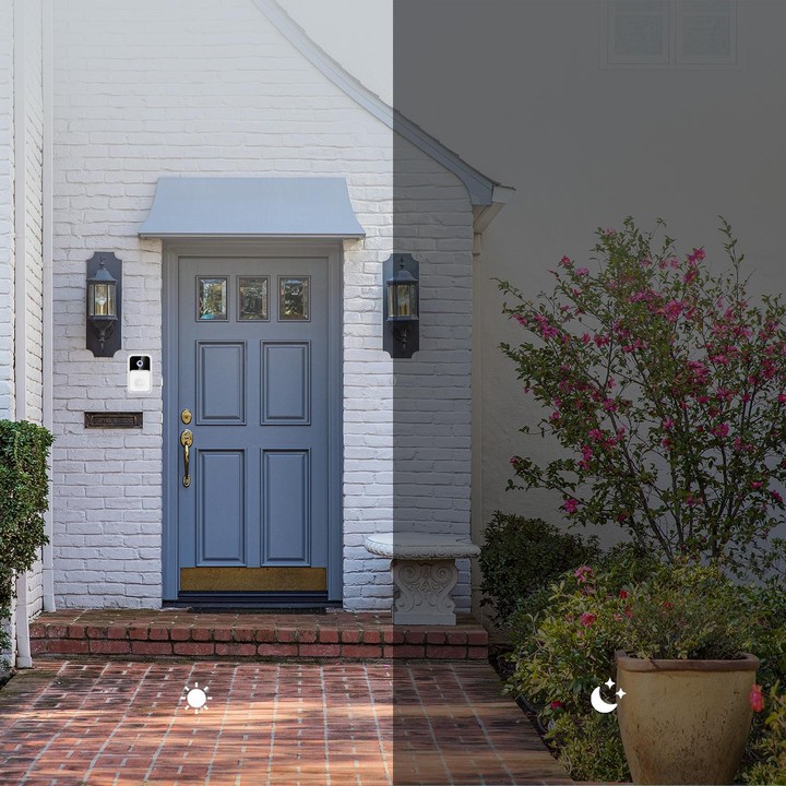 ML19 90 Degree Wide Angle Wireless Smart Video Doorbell(White)