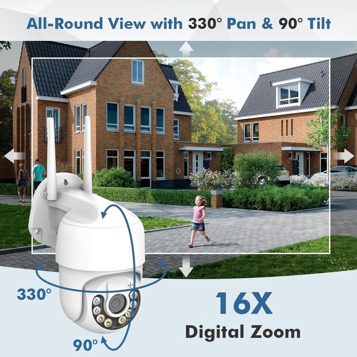 QX59 1920 x 1080P HD 2MP Wireless WiFi Smart Surveillance Camera Support Night Vision & Motion Detection & Two-way Audio & TF Ca