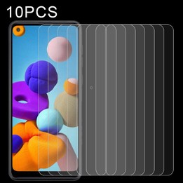 For Galaxy A21 10 PCS 0.26mm 9H Surface Hardness 2.5D Explosion-proof Tempered Glass Non-full Screen Film