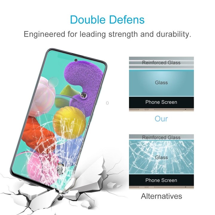 For Galaxy A51 10 PCS 0.26mm 9H Surface Hardness 2.5D Explosion-proof Tempered Glass Non-full Screen Film