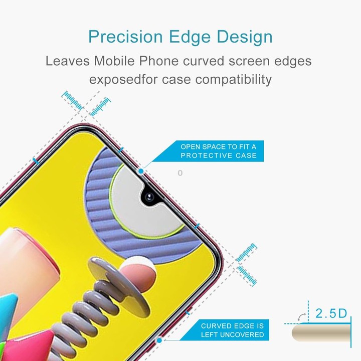 For Galaxy M31 10 PCS 0.26mm 9H Surface Hardness 2.5D Explosion-proof Tempered Glass Non-full Screen Film