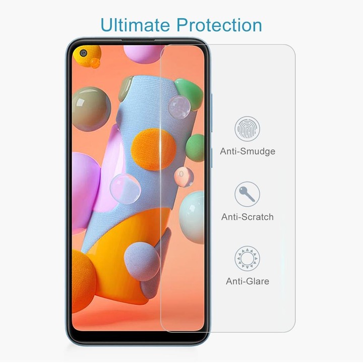 50 PCS 0.26mm 9H Surface Hardness 2.5D Explosion-proof Tempered Glass Non-full Screen Film For Galaxy A11 / M11
