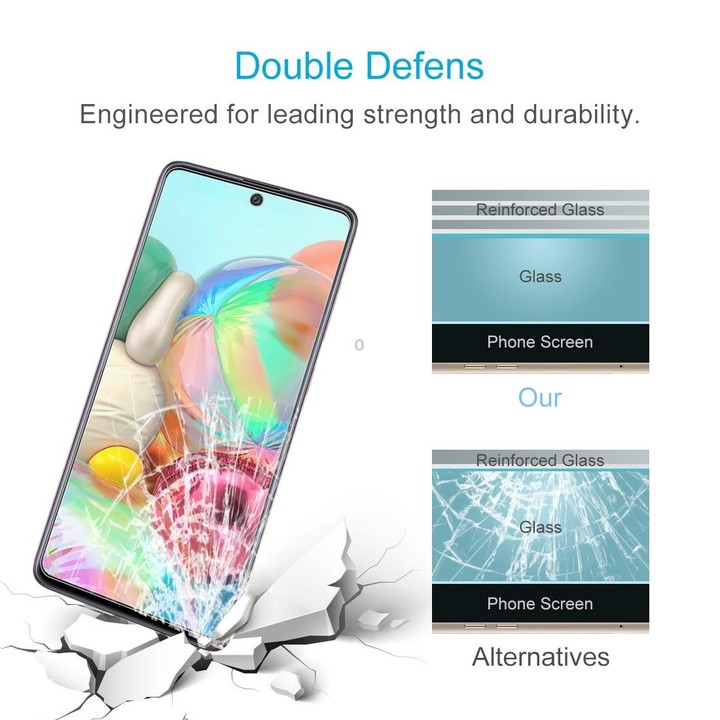 50 PCS 0.26mm 9H Surface Hardness 2.5D Explosion-proof Tempered Glass Non-full Screen Film For Samsumg Galaxy F55 / M55 / M54 /