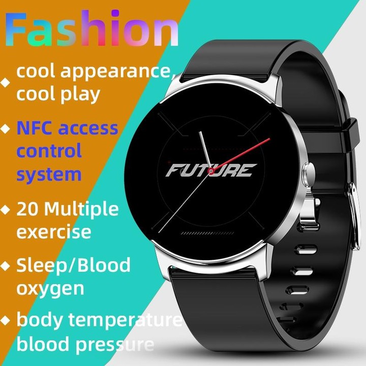 KS02 1.32 Inch Smart Watch Supports Blood Glucose Detection, Blood Pressure Detection, Blood Oxygen Detection(Silver+White)