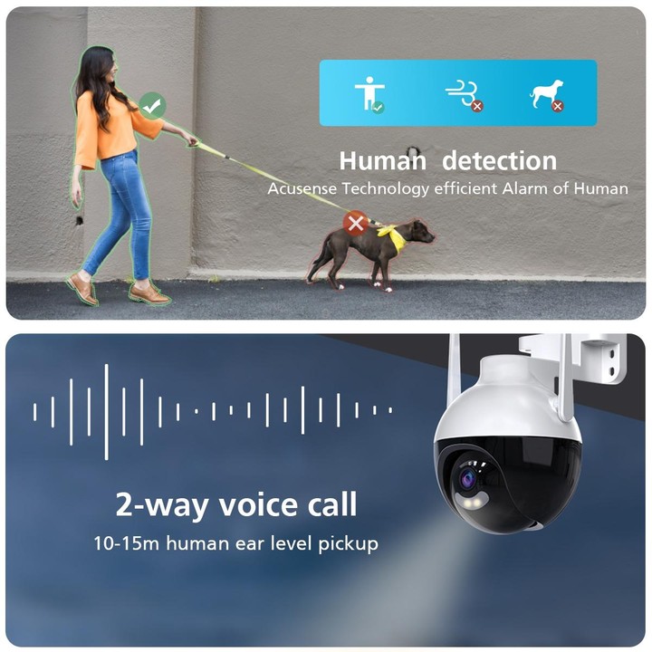 A18 4MP HD Wireless WiFi Smart Surveillance Camera, Specification:US Plug