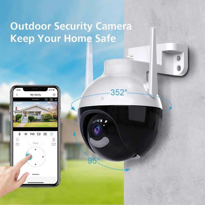 A18 4MP HD Wireless WiFi Smart Surveillance Camera, Specification:US Plug