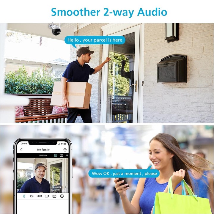 A18 8MP HD Wireless WiFi Smart Surveillance Camera, Specification:US Plug