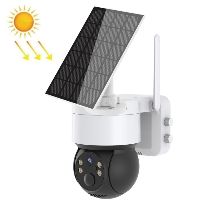 T34 2MP HD IP66 Waterproof Wireless WiFi Solar Camera(Black)