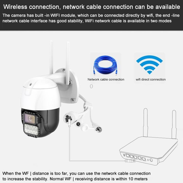 QX67 3MP Humanoid Recognition AI Alarm WiFi Dome IP Camera, US Plug