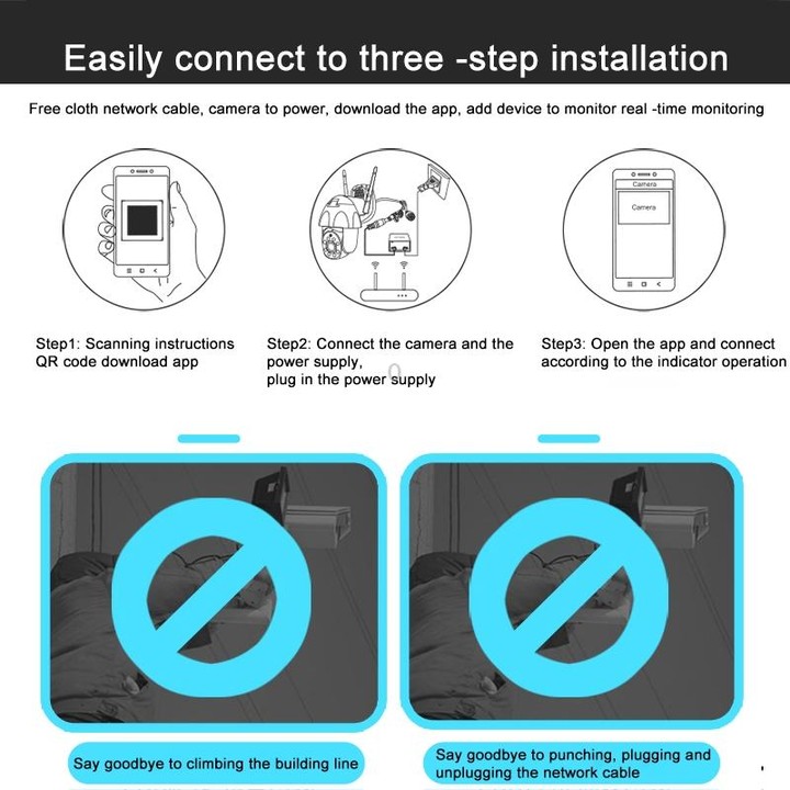 QX67 3MP Humanoid Recognition AI Alarm WiFi Dome IP Camera, EU Plug
