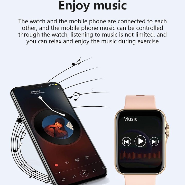 D07 1.7 inch Square Screen Smart Watch with Payment NFC Encoder(Gold)