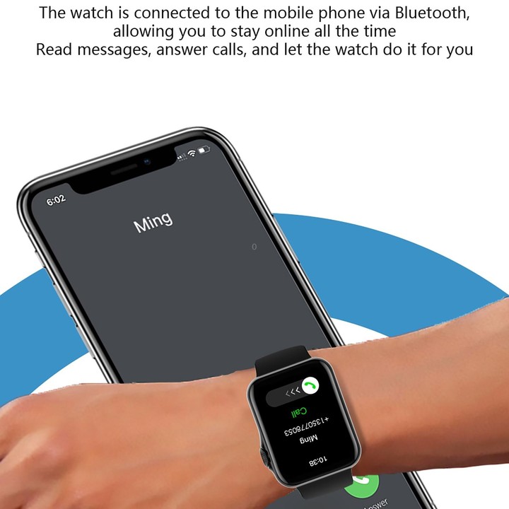 D07 1.7 inch Square Screen Smart Watch with Payment NFC Encoder(Gold)