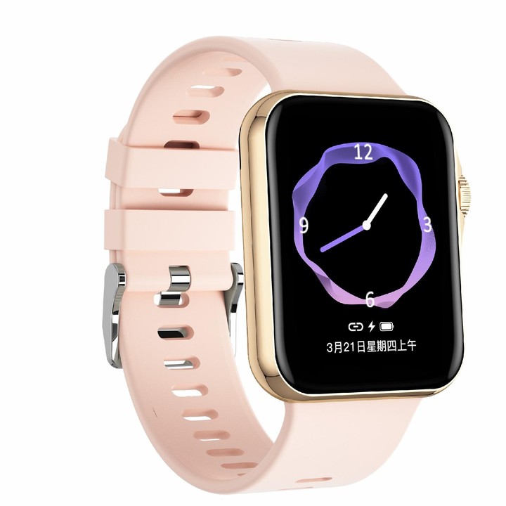 D07 1.7 inch Square Screen Smart Watch with Payment NFC Encoder(Gold)