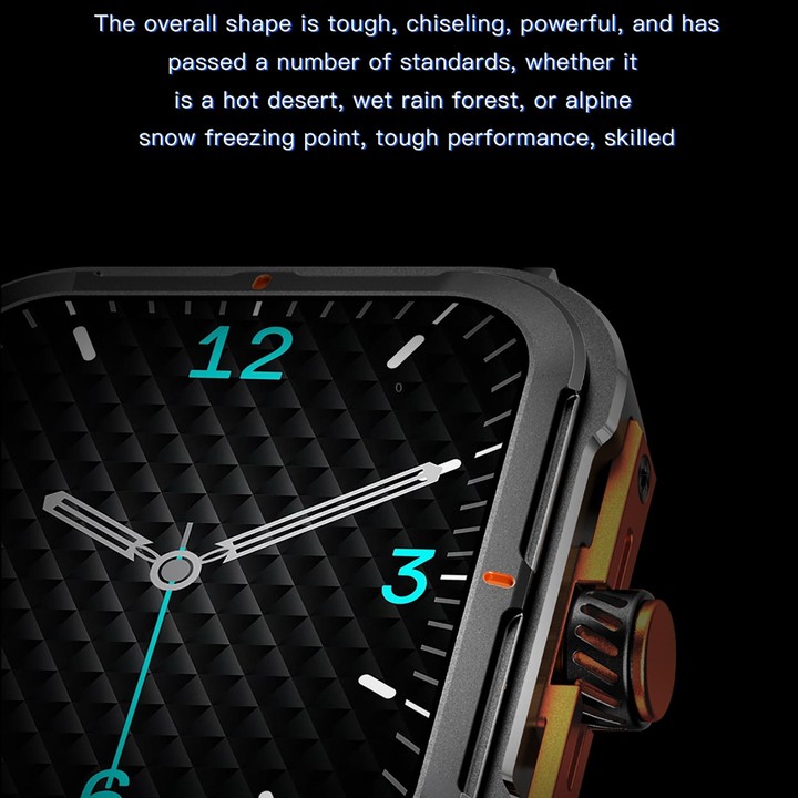 D09 1.9 inch TFT Square Screen Smart Watch Supports Blood Pressure Monitoring(Black)