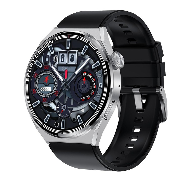 MD3MAX 1.39 inch Round Screen TPU Strap Smart Watch Supports Heart Rate Monitoring/Blood Oxygen Monitoring(Silver)