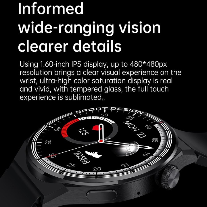 MD3MAX 1.39 inch Round Screen TPU Strap Smart Watch Supports Heart Rate Monitoring/Blood Oxygen Monitoring(Silver)