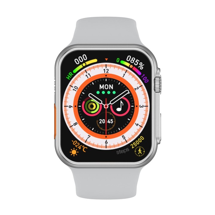 N8 Ultra 2.02 inch Square Screen Smart Watch Supports Heart Rate Monitoring/Blood Oxygen Monitoring(Silver)