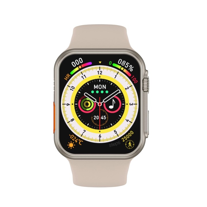 N8 Ultra 2.02 inch Square Screen Smart Watch Supports Heart Rate Monitoring/Blood Oxygen Monitoring(Gold)