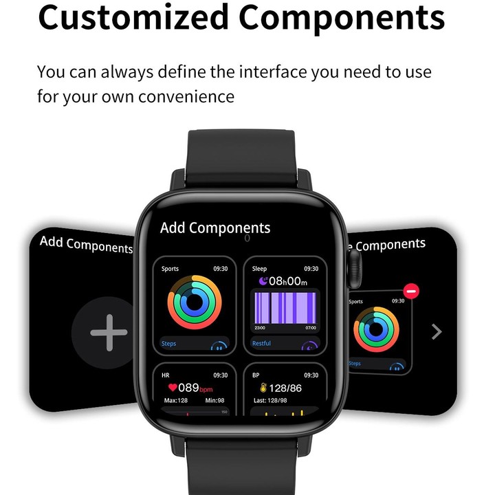T49 1.9 inch HD Square Screen Smart Watch Supports Heart Rate Monitoring/Bluetooth Calling(Black)
