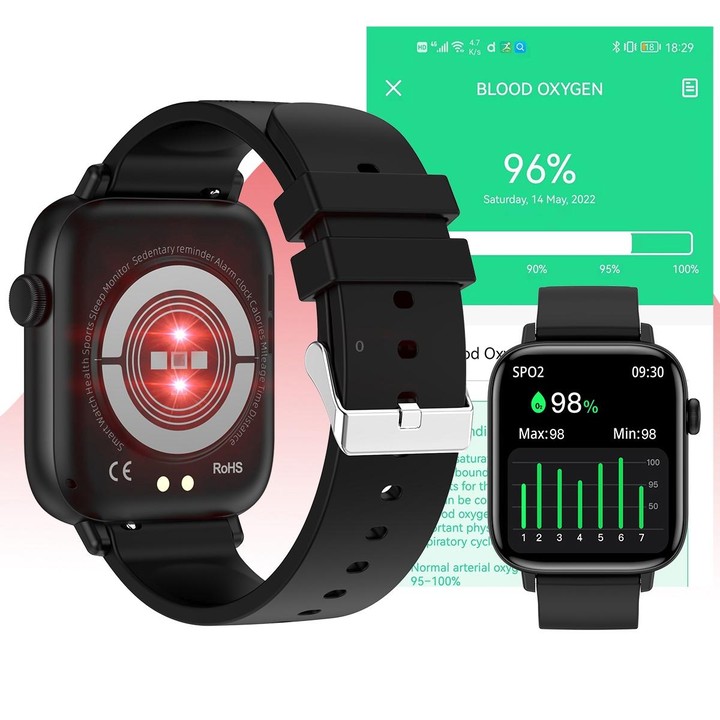 T49 1.9 inch HD Square Screen Smart Watch Supports Heart Rate Monitoring/Bluetooth Calling(Black)
