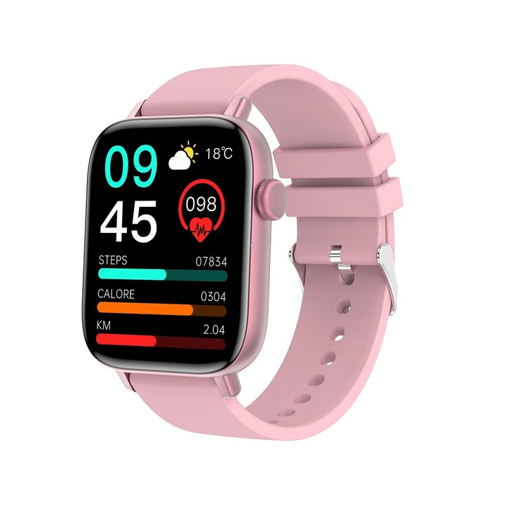 T49 1.9 inch HD Square Screen Smart Watch Supports Heart Rate Monitoring/Bluetooth Calling(Pink)