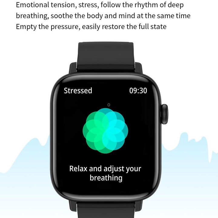 T49 1.9 inch HD Square Screen Smart Watch Supports Heart Rate Monitoring/Bluetooth Calling(Silver Blue)