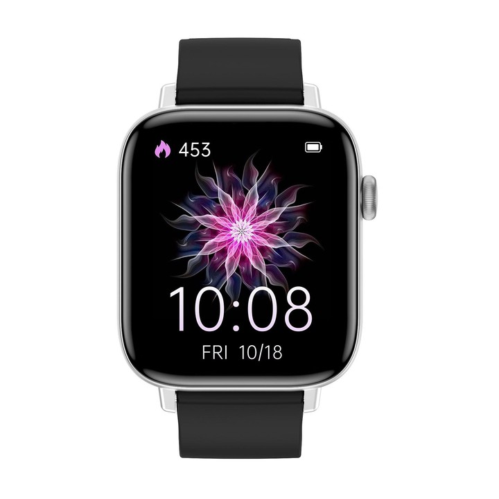 T49 1.9 inch HD Square Screen Smart Watch Supports Heart Rate Monitoring/Bluetooth Calling(Silver Black)