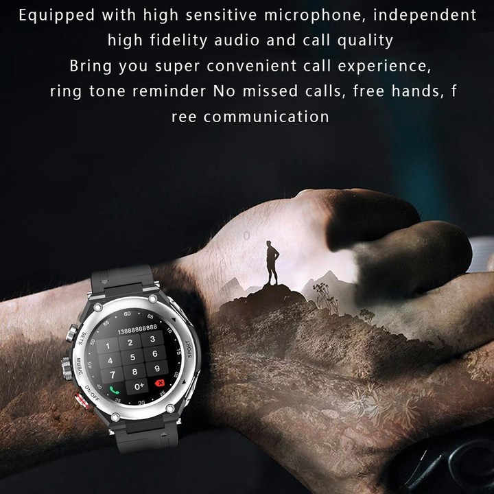 T92 1.28 inch IPS Touch Screen 2 in 1 Bluetooth Headset Smart Watch, Support Heart Rate Monitoring/Bluetooth Music(Silver)